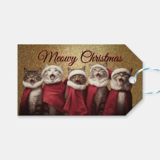 Étiquettes-cadeau Balise cadeau Chat Chanter