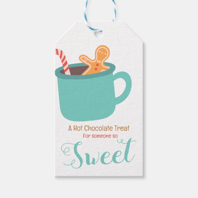 Étiquettes-cadeau Balise cadeau chocolat chaud (Devant)