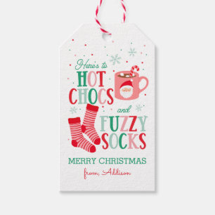 Étiquettes-cadeau Balise cadeau Chocs Hot et Chaussettes Fuzzy