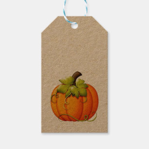 Étiquettes-cadeau Balise Cadeau Citrouille d'automne