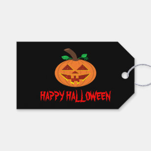 Étiquettes-cadeau Balise cadeau Citrouille d'Halloween Red Eyed