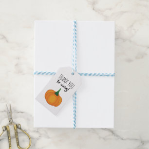 Étiquettes-cadeau Balise cadeau citrouille simple