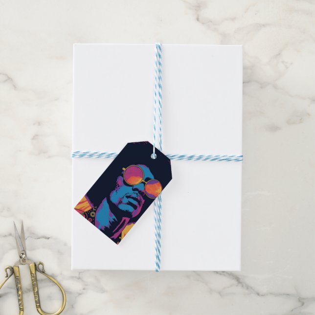 Étiquettes-cadeau Balise cadeau cool/Rétro (Avec de laficelle)