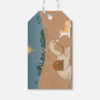 Étiquettes-cadeau Balise cadeau Corgi et chameau