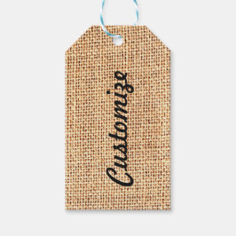 Étiquettes-cadeau Balise Cadeau Customisé Burlap Jute