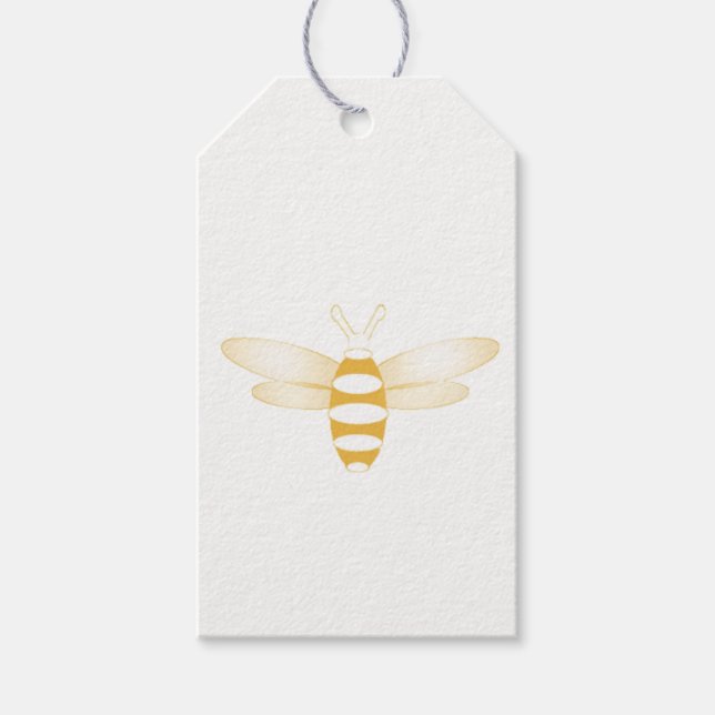 Étiquettes-cadeau Balise cadeau d'abeille mignonne (Devant)