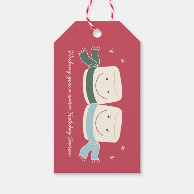 Étiquettes-cadeau Balise cadeau d'amour de Marshmallow (Devant)