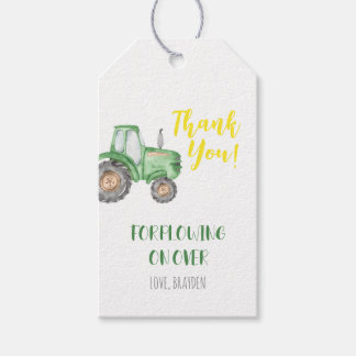 Étiquettes-cadeau Balise cadeau d'anniversaire de Green Tractor Farm