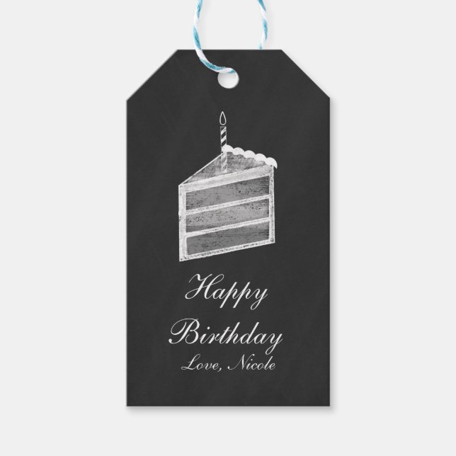 Étiquettes-cadeau Balise cadeau d'anniversaire de la calèche de plat (Devant)