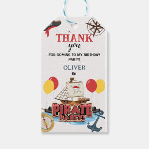 Étiquettes-cadeau Balise cadeau d'anniversaire de Merci de mer de pi