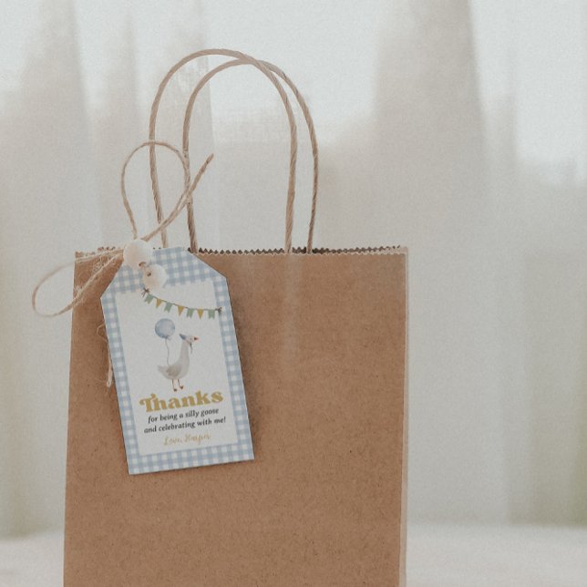 Étiquettes-cadeau Balise cadeau d'anniversaire d'une oie sotte (Créateur téléchargé)