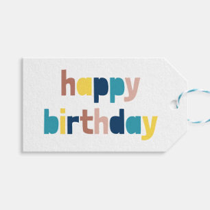 Étiquettes-cadeau Balise cadeau d'anniversaire joyeuse personnalisée