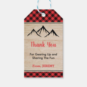 Étiquettes-cadeau Balise cadeau d'anniversaire Lumberjack Favoriser