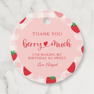 Étiquettes Cadeau Balise cadeau d'anniversaire pour baies de fraises