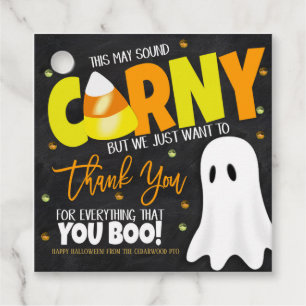 Étiquettes Cadeau Balise cadeau d'appréciation du maïs Holloween