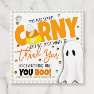 Étiquettes Cadeau Balise cadeau d'appréciation du maïs Holloween