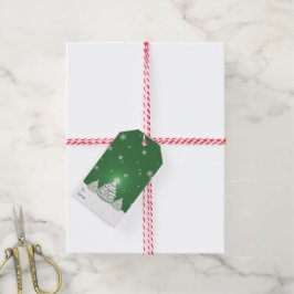 Étiquettes-cadeau Balise cadeau d'arbre de Noël vert