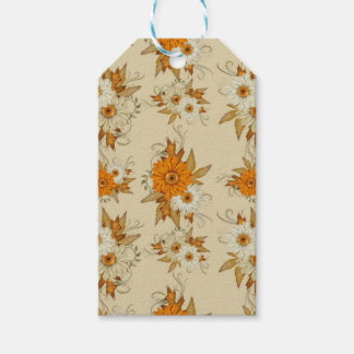 Étiquettes-cadeau Balise cadeau d'automne floral