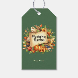 Étiquettes-cadeau Balise Cadeau de Bénédiction de Thanksgiving
