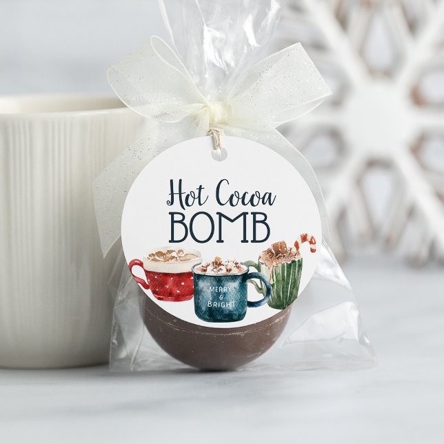 Étiquettes Cadeau Balise cadeau de bombe à chocolat chaud (Créateur téléchargé)
