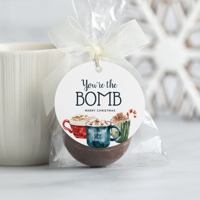 Étiquettes Cadeau Balise cadeau de bombe à chocolat chaud (Créateur téléchargé)