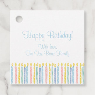 Étiquettes Cadeau Balise cadeau de bougie d'anniversaire
