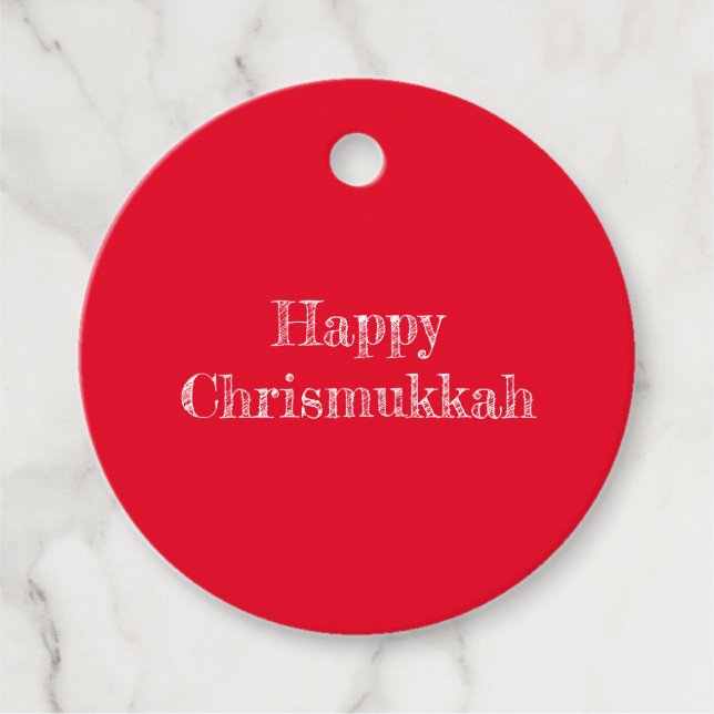 Étiquettes Cadeau Balise cadeau de Chrismukkah (Devant)