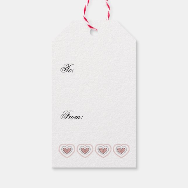 Étiquettes-cadeau Balise cadeau de coeur joyeux (Dos)