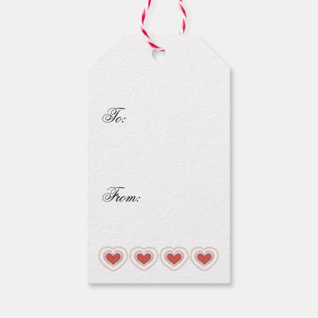 Étiquettes-cadeau Balise cadeau de coeur joyeux (Dos)