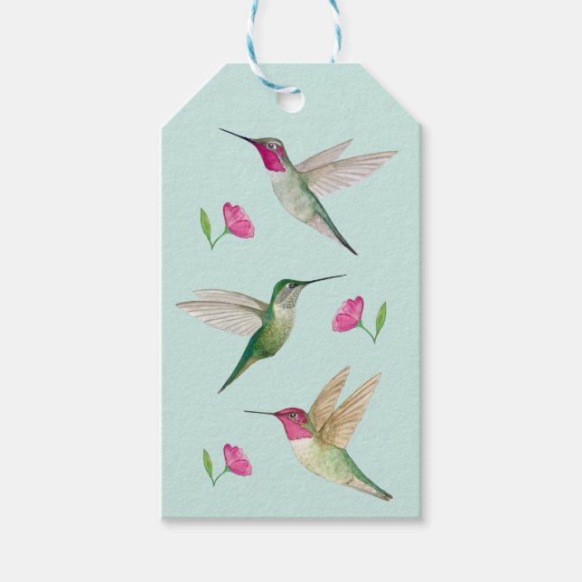 Étiquettes-cadeau Balise cadeau de colibris Anna (Devant)
