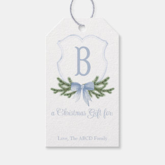 Étiquettes-cadeau Balise cadeau de crête de Noël - B