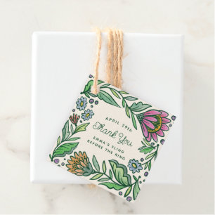 Étiquettes Cadeau Balise cadeau de Fête des mariées Scandi artistiqu