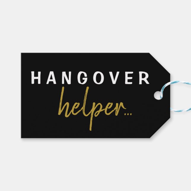 Étiquettes-cadeau Balise cadeau de Hangover Helper Bachelorette pers (Devant (Horizontal))