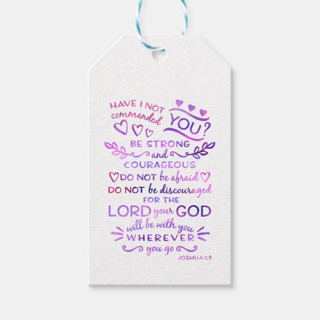 Étiquettes-cadeau Balise Cadeau de la Bible Verse (Devant)