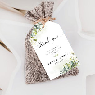Étiquettes-cadeau Balise cadeau de la cérémonie Mariage de verdure