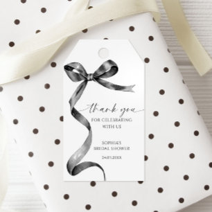 Étiquettes-cadeau Balise Cadeau de la douche de la cabine noire