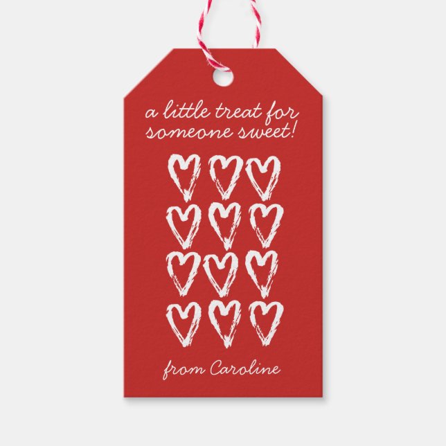Étiquettes-cadeau Balise cadeau de la Saint-Valentin (Devant)