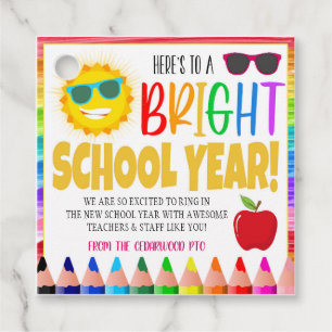 Étiquettes Cadeau Balise cadeau de l'année scolaire brillante