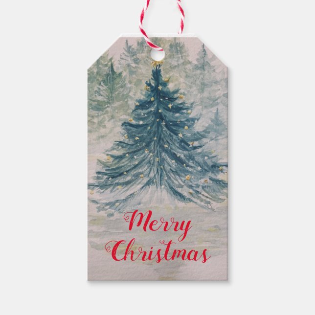 Étiquettes-cadeau Balise cadeau de l'arbre de Noël (Devant)