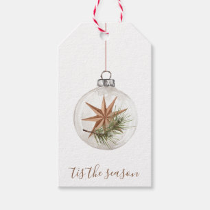 Étiquettes-cadeau Balise cadeau de l'ornementation de Noël rustique