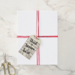 Étiquettes-cadeau Balise cadeau de naissance de Christ le Sauveur
