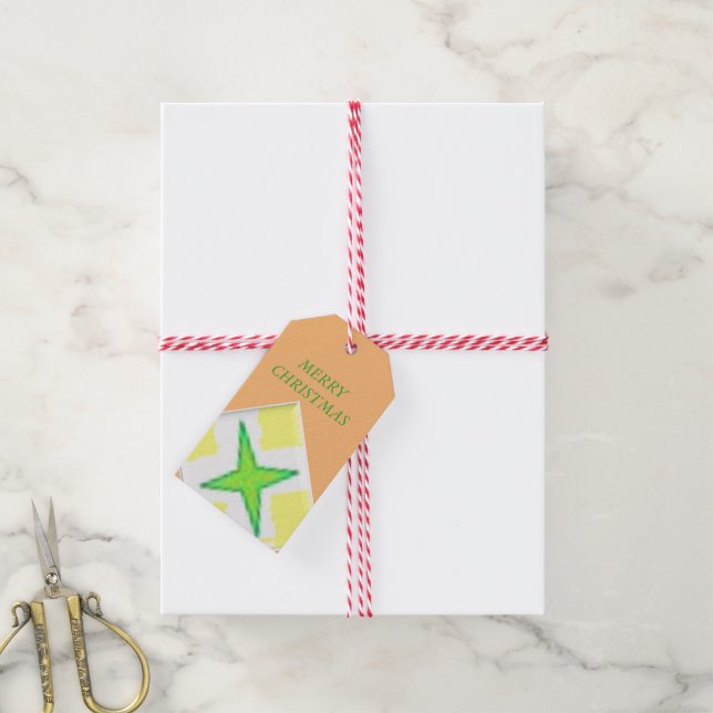 ÉTIQUETTES-CADEAU BALISE CADEAU DE NOËL (Avec de la ficelle)