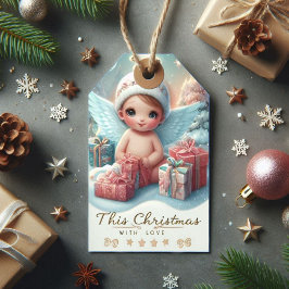 Étiquettes-cadeau Balise cadeau de Noël Angel Baby