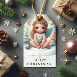 Étiquettes-cadeau Balise cadeau de Noël Angel bébé