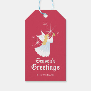 Étiquettes-cadeau Balise cadeau de Noël Angel Joyeuses Fêtes
