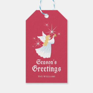 Étiquettes-cadeau Balise cadeau de Noël Angel Joyeuses Fêtes