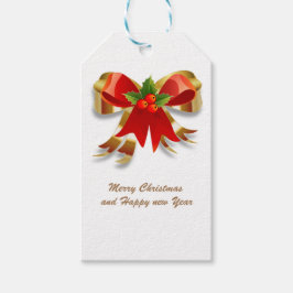 Étiquettes-cadeau Balise cadeau de Noël Bow