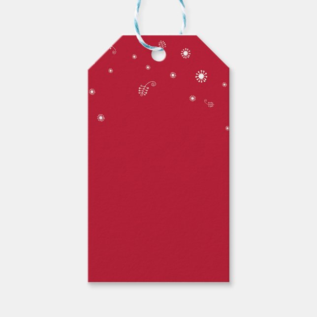 Étiquettes-cadeau Balise cadeau de Noël chronique (Devant)
