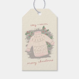 Étiquettes-cadeau Balise cadeau de Noël confortable et chaleureux - 