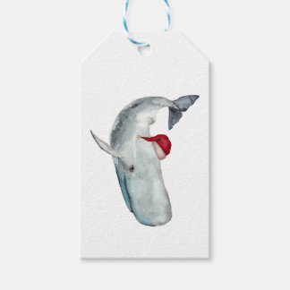 Étiquettes-cadeau Balise cadeau de Noël de baleine